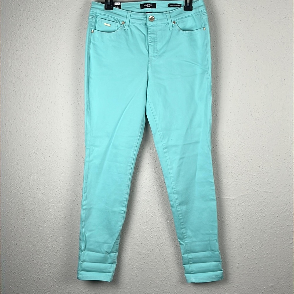 Nine West jeans gramercy skinny ankle size 8 blue tint